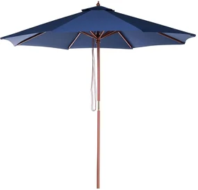 Umbrelă de grădină 270 cm TRATORIA II (lemn) (albastru marin). 1019424