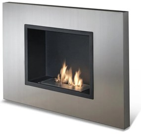 STONES Șemineu bio montat pe perete 17cm X 78cm H. 54cm | Aosom Romania