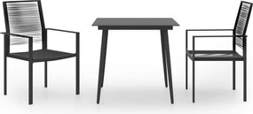 vidaXL Set mobilier de grădină, 3 piese