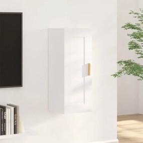 Dulap de perete, alb, 35x34x90 cm, lemn prelucrat Alb