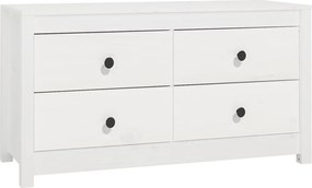 vidaXL Dulap lateral, alb, 100x40x54 cm, lemn masiv de pin