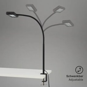 Lampă LED flexibilă de masă cu clemă Brilo TRASNA LED/7,5W/230V negru