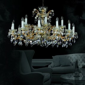 Candelabru Cristal Bohemia Exclusive 18 brate, diam.112cm MARIA TEREZIA 17 CE