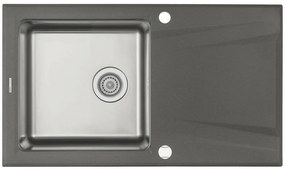 Chiuveta Deante Prime din granit antracit, cu cuva din inox 86x50 cm