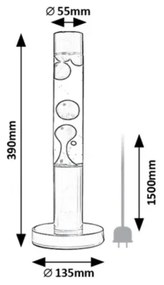 Lampă LED cu lavă Rabalux 76027 LAVASTIC LED/25W/230V