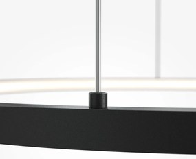 Lustra LED, pendul design modern Glint negru 63x78cm
