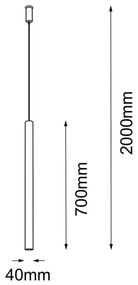 Lustră pe cablu AKADI 1xGU10-MR11/15W/230V Amplex 8884