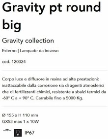 SPOT LED INCASTRABIL Gravity pt round big