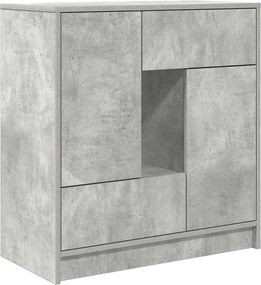 vidaXL Bufetă cu sertare și uși Gri beton 70,5x34x74,5 cm