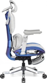 Scaun Ergonomic Premium AirMesh Elite X6D – Cotiere 6D, Suport Lombar Reglabil, Tetieră 4D, Sezut Translatie, Reclinare, Suport Picioare, Mesh, Gri/Colorful