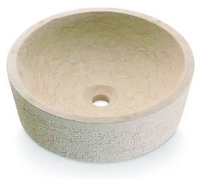 Bathco 00307 - Lavoar pentru blat DUAL, Ø 40,5 cm, finisaj piatră/bej