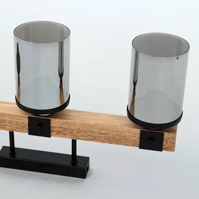 Brilagi - Lustră aplicată VISTA, 3x E27/60W/230V, finisaj stejar