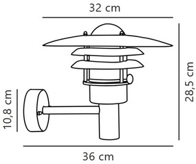 Aplică de exterior Nordlux LONSTRUP 1xE27/60W/230V IP44 argintiu