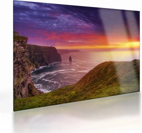 Tablou pe sticlă - Stâncile din Moher (70x50 cm)