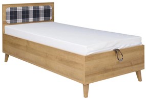 Pat de o persoană 90 cm Mimone P (Stejar auriu) (cu somieră). 1051789