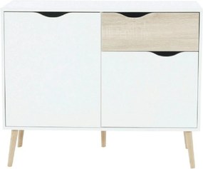 Comoda OSLO 75387, alb, stejar sonoma, PAL melaminat, 98x39x81 cm