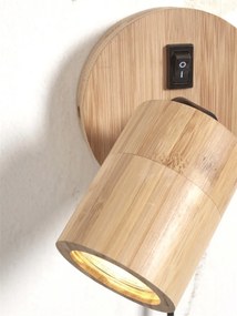 Aplica de perete eco din bambus Java dia.12x2,5cm, natural