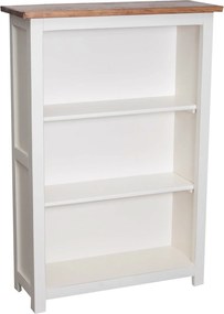 Vitrina mica, L68 25 H98 cm, alb natur antic, lemn masiv