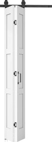 HOMCOM Ușă Culisantă Pliabilă pentru Interior 71.2x213.4cm, Șină Silențioasă din Oțel, Mâner, Ghidaj, Role, Ușă de Interior Rustică, din MDF și Lemn de Pin, Impermeabilă, pentru Bucătărie, Baie | Aosom Romania