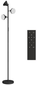 HOMCOM Lampă de Podea cu 3 Capete Reglabile Independent Φ25x170 cm Negru | Aosom Romania