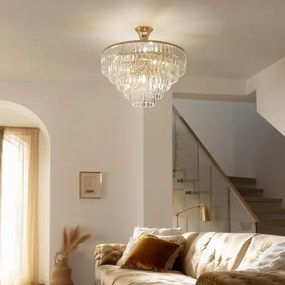 Lustră de cristal aplicată Brilagi CRYSTAL 5xE14/40W/230V auriu