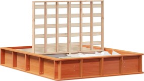 vidaXL Cadru de pat Maroniu cerat 135 x 190 cm Lemn de pin masiv