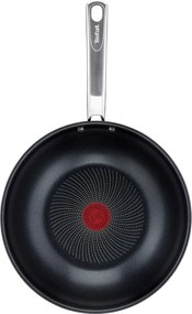Tigaie tip wok cu suprafață antiaderentă din oțel inoxidabil ø 28 cm Intuition B8171944 – Tefal