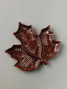 Tavita decorativa, forma de frunza, din ceramica 30 cm, Maple