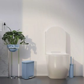 Coș de gunoi albastru deschis cu pedală din oțel 5 l Akira – Spirella