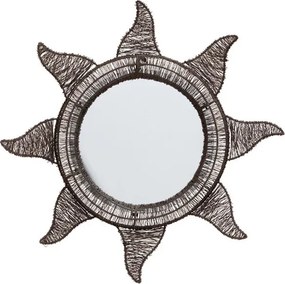 Oglinda de perete, din sarma impletita, forma de soare, Sun