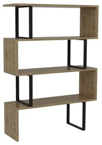 Bibliotecă ADRIANA 124x91,5 cm bej/neagră