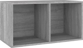 vidaXL Cutie de depozitare viniluri, gri sonoma, 71x34x36 cm, lemn