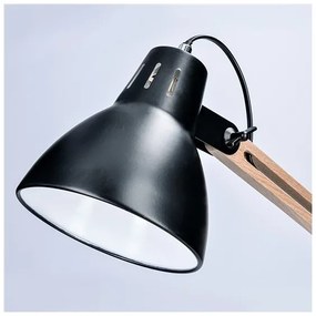 Lampă de masă Solight WO57-B FALUN 1xE27/25W/230V negru/stejar