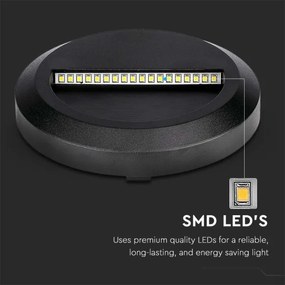 Corp de iluminat LED de exterior pentru scări LED/2W/230V IP65 3000K negru