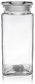 Doză din sticlă cu capac Orion 1,8 l, pătrată