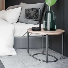 Lampă de masă SATINO 1xE27/60W/230V neagră/gri