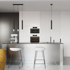 Lustră pe cablu VIZIER 2xG9/40W/230V neagră Sollux SL.0961