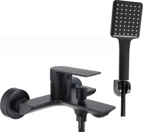 Baterie cada - dus Rea Urban monocomanda negru cu set de dus
