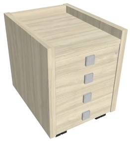 Comodă mobilă Verno 47 x 60 cm, 4 sertare, salcâm