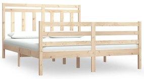 3105295 vidaXL Cadru de pat, 140x190 cm, lemn masiv