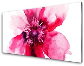 Tablou pe sticla Florale flori roz alb