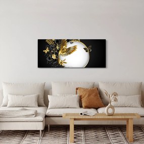 Tablou - Bile cu motive aurii (120x50 cm)