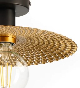Plafonieră ONLI GOLDEN 1xE27/22W/230V d. 28 cm auriu/negru