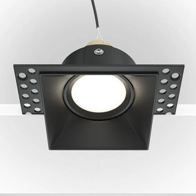 Spot incastrabil design tehnic Dot negru 11,2x11,2cm