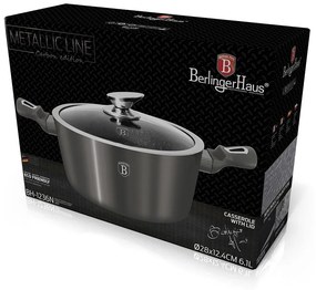 Oala cu capac 28 cm Carbon Metallic Line Berlinger Haus BH 1236N