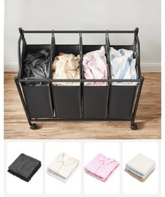 Coș pentru rufe LINA, negru