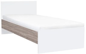 Pat single Miami 90x200 cm alb-stejar York