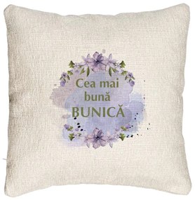 Perna Decorativa Canapea pentru Bunica 2, 40x40 cm, Cu fermoar