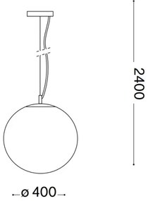 Lustră pe cablu Ideal Lux MAPA 1xE27/42W/230V d. 40 cm gri/fumuriu