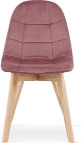 OFERTA Scaun de dining din catifea roz inchis BORA clasa a II-a.